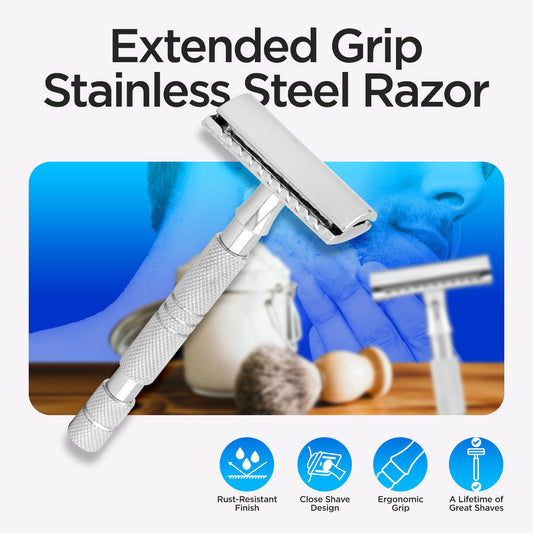 Double Edge Safety Razor With Lather pouch - HARYALI LONDON