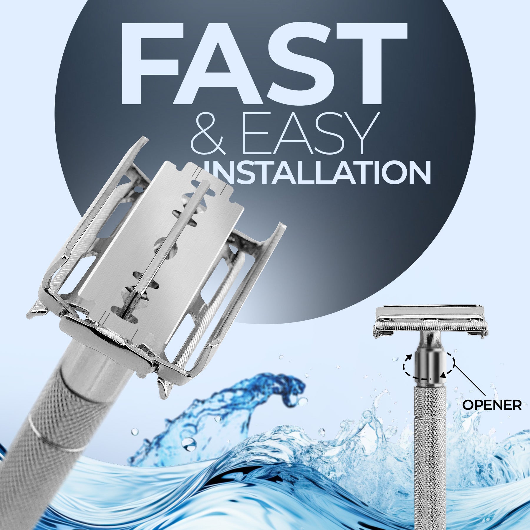 Haryali's Butterfly Safety Razor - Steel Handle - HARYALI LONDON