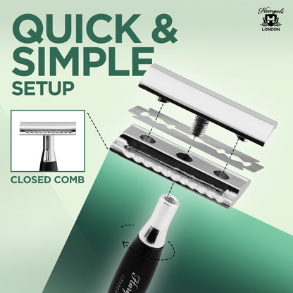 Haryali's Tandoori Safety Razor - Black - HARYALI LONDON