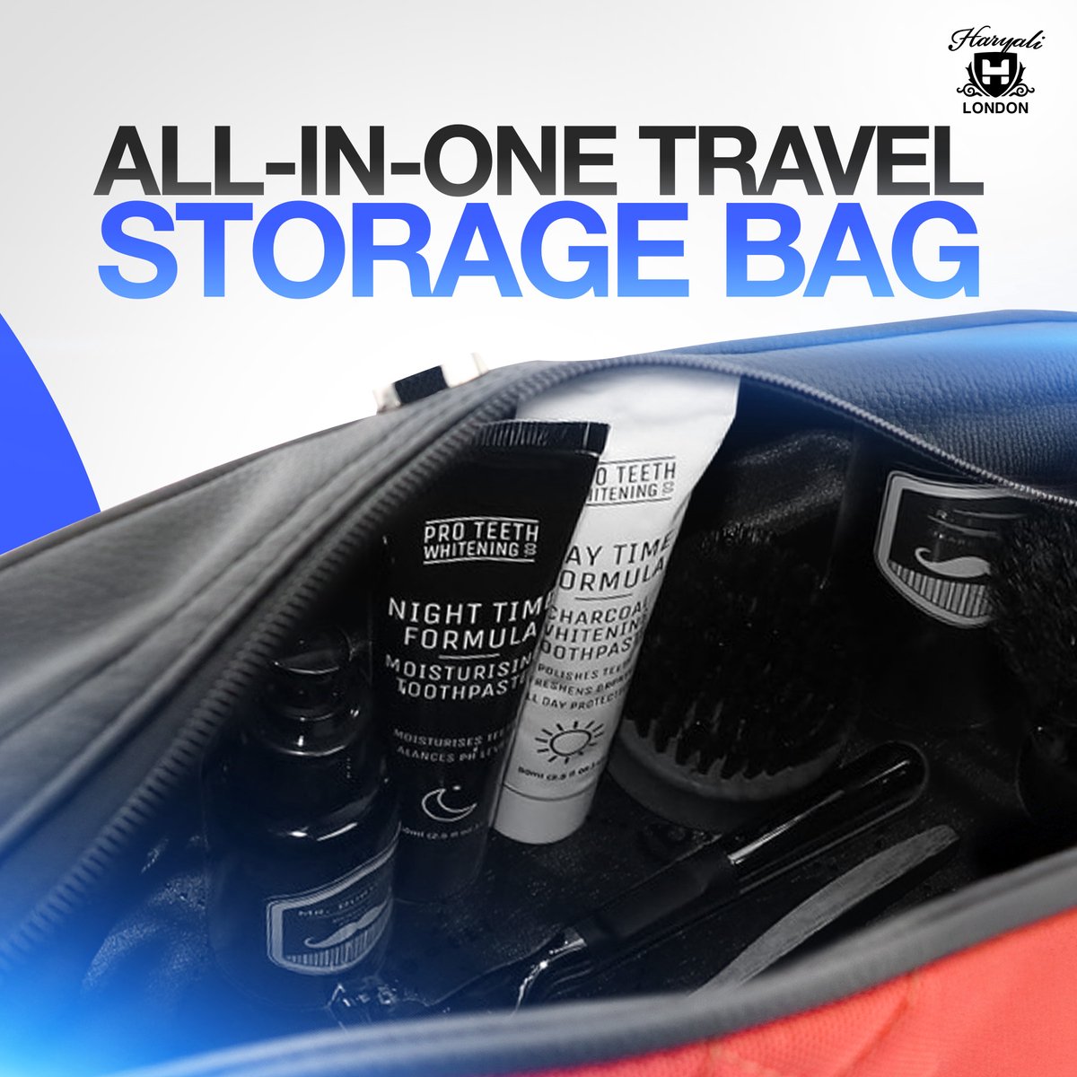 Haryali London Red Toiletry Travel Bag - HARYALI LONDON