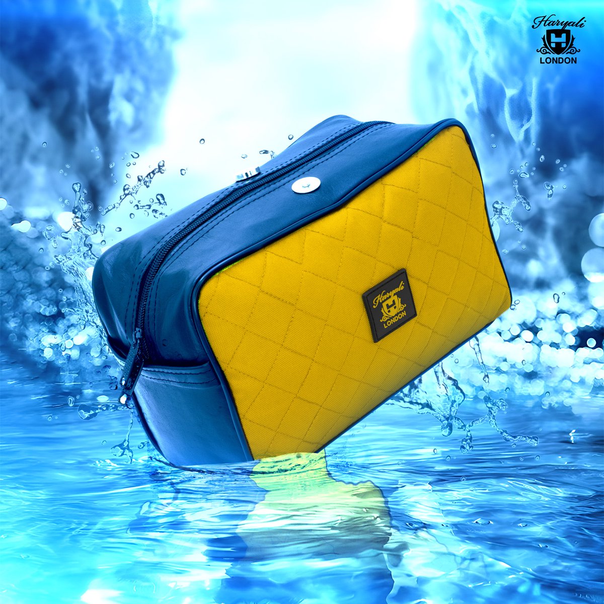 Yellow Colored Toiletry Travel Bag - HARYALI LONDON