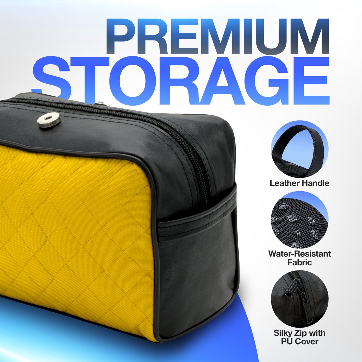 Yellow Colored Toiletry Travel Bag - HARYALI LONDON