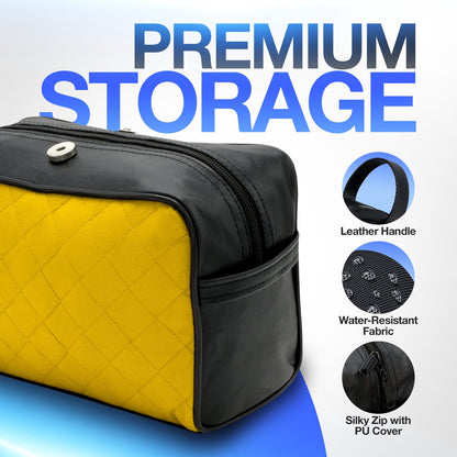 Yellow Colored Toiletry Travel Bag - HARYALI LONDON