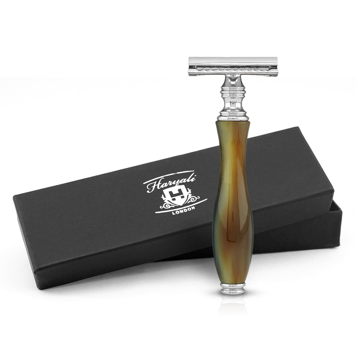 Haryali's Safety Razor - Buffalo Horn Imitation - HARYALI LONDON