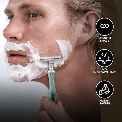 Haryali's Double Edge Safety Razor - Green - HARYALI LONDON