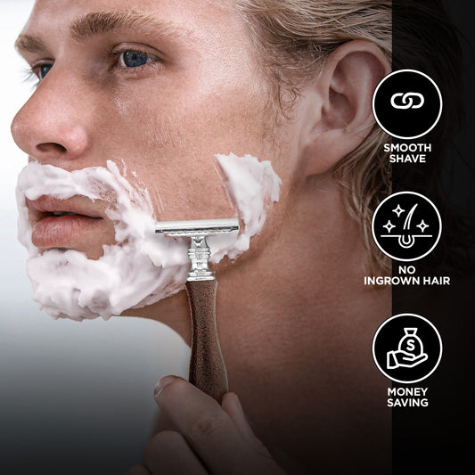 Haryali's Antique Safety Razor - Maroon - HARYALI LONDON