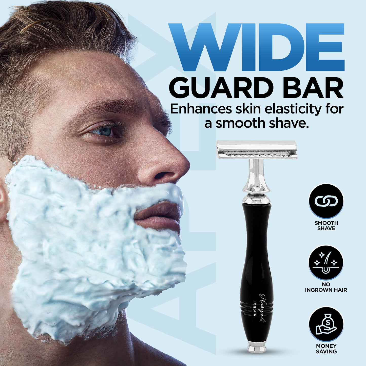 Haryali Double Edge Razor Apex - Black - HARYALI LONDON