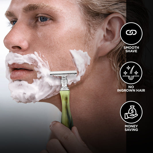 Haryali's Safety Razor - Tortoise Horn Imitation - HARYALI LONDON