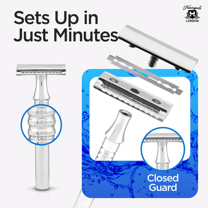 Haryali's Classy Safety Razor - Steel Handle - HARYALI LONDON