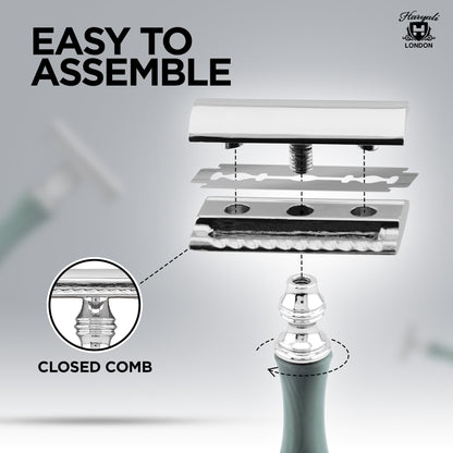 Haryali's Double Edge Safety Razor - Green - HARYALI LONDON