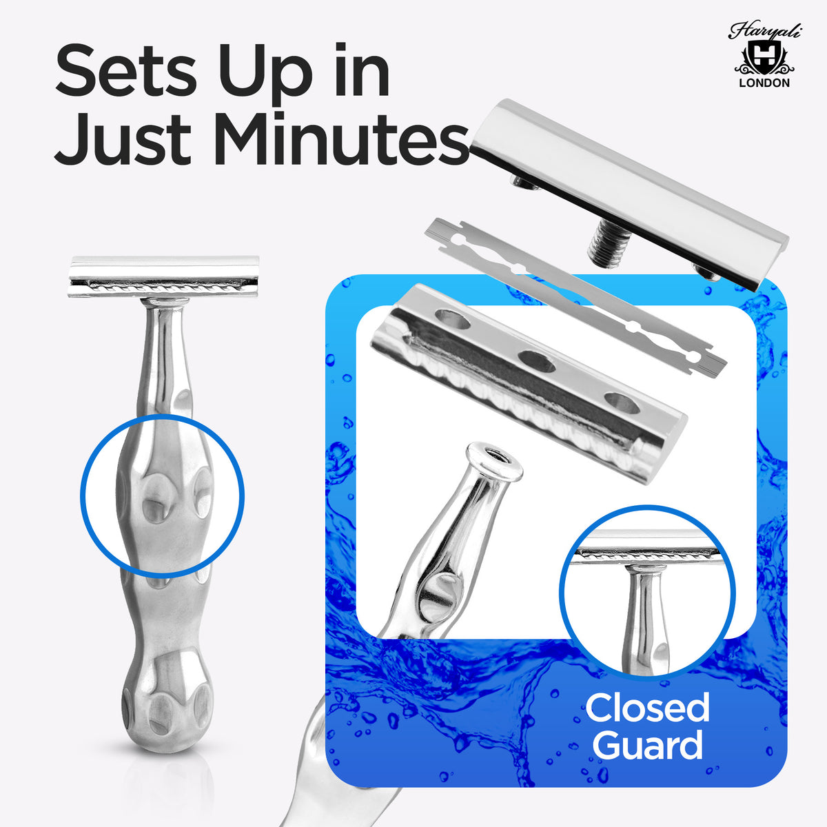 Double Edge Razor Stainless Steel Vase Shape - HARYALI LONDON
