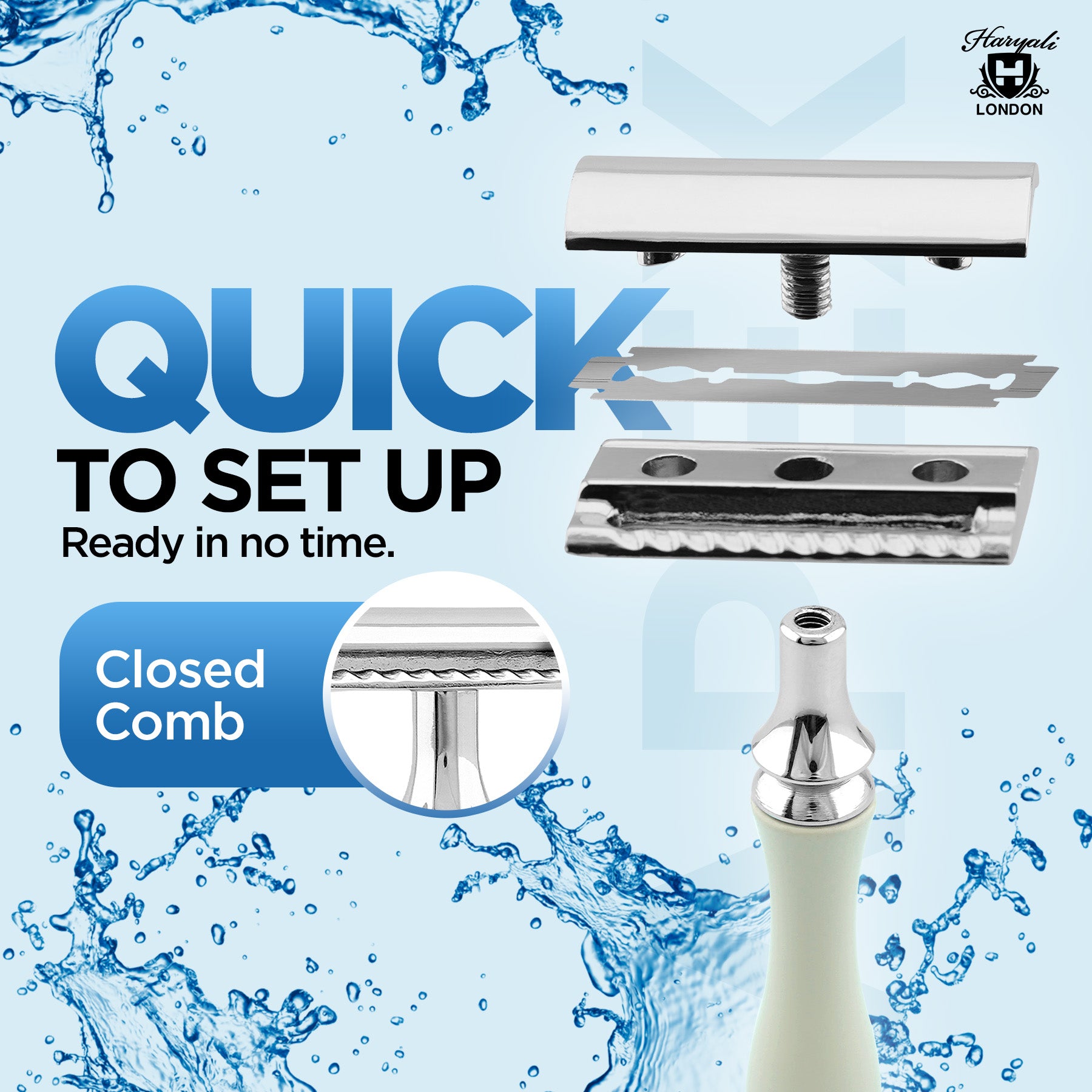 Haryali Double Edge Razor Apex - Ivory - HARYALI LONDON