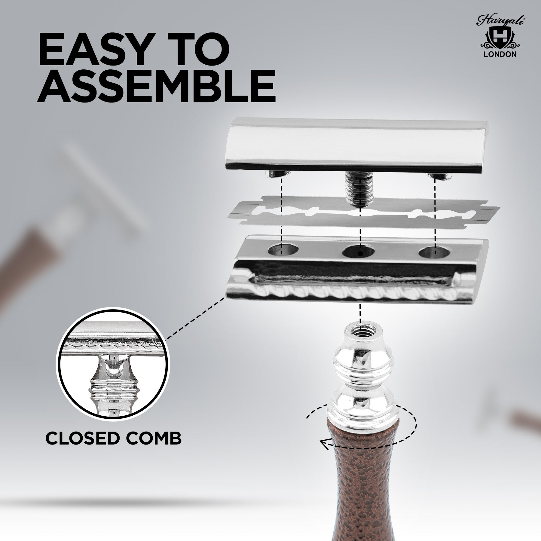 Haryali's Antique Safety Razor - Maroon - HARYALI LONDON