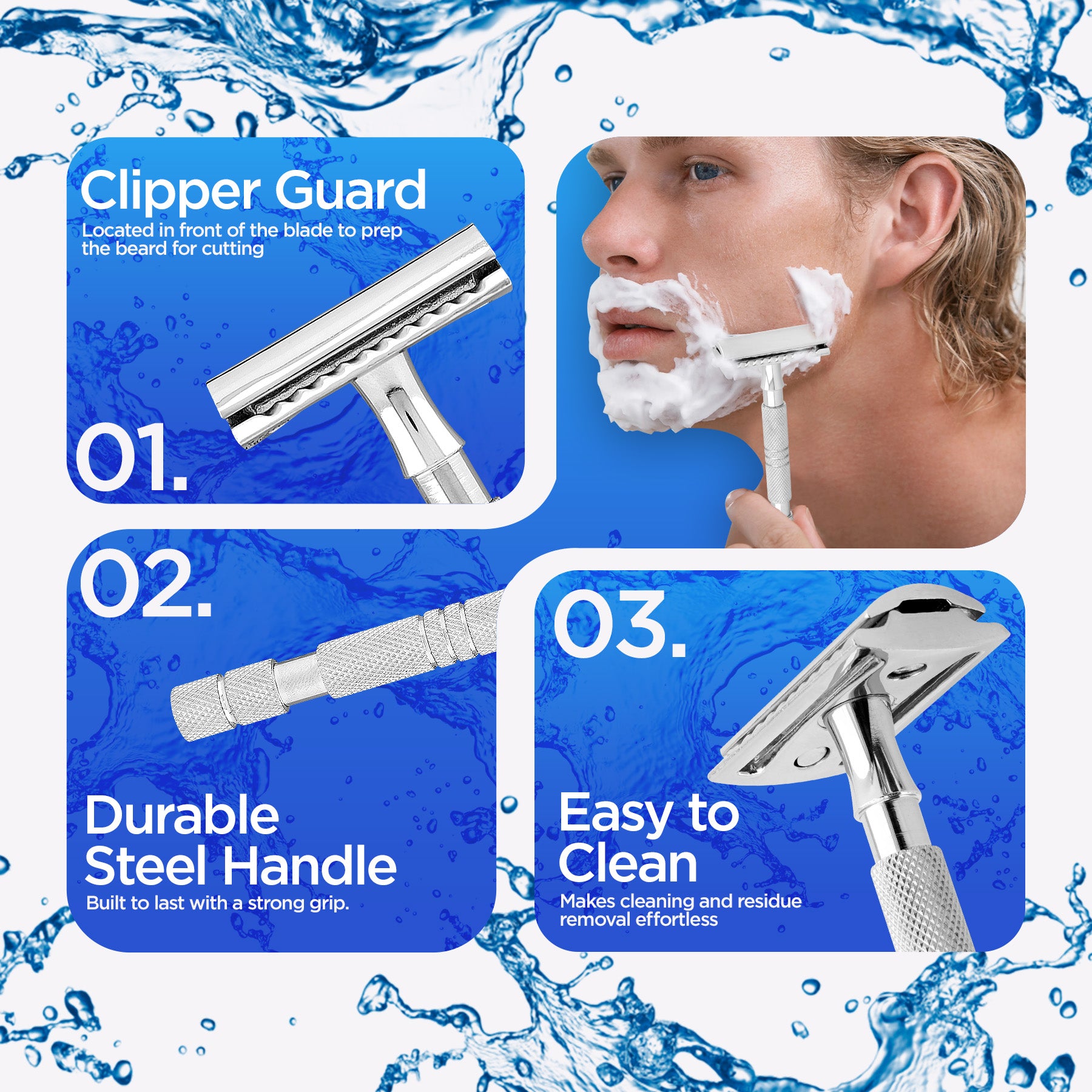 Double Edge Safety Razor With Lather pouch - HARYALI LONDON
