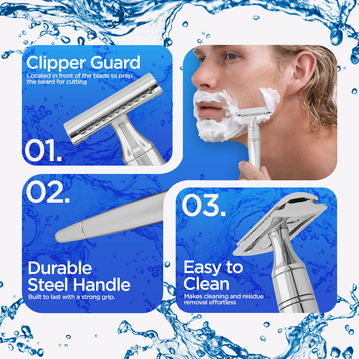 Double Edge Razor Stainless Steel Tapered - HARYALI LONDON