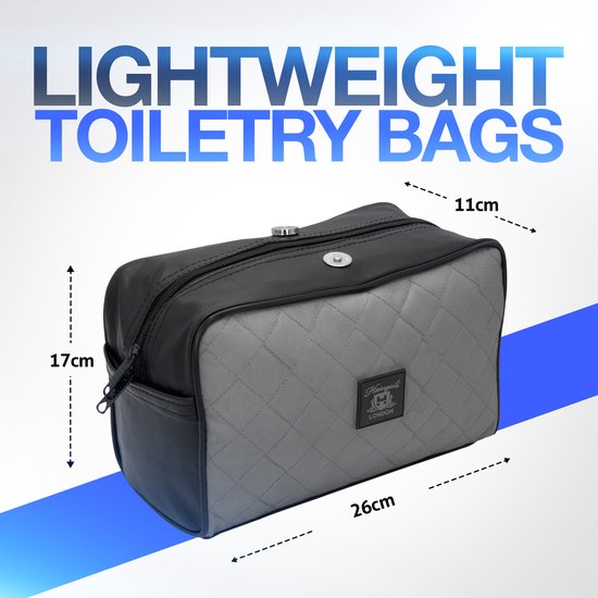 Haryali London Grey Toiletry Travel Bag - HARYALI LONDON