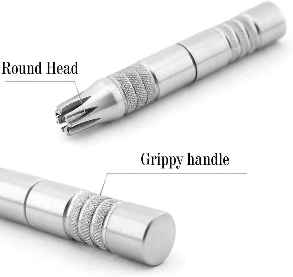 GERMAN Stainless steel Travel Manual Nose Ear Hair Trimmer Operate no Battery Grooming Kit - HARYALI LONDON