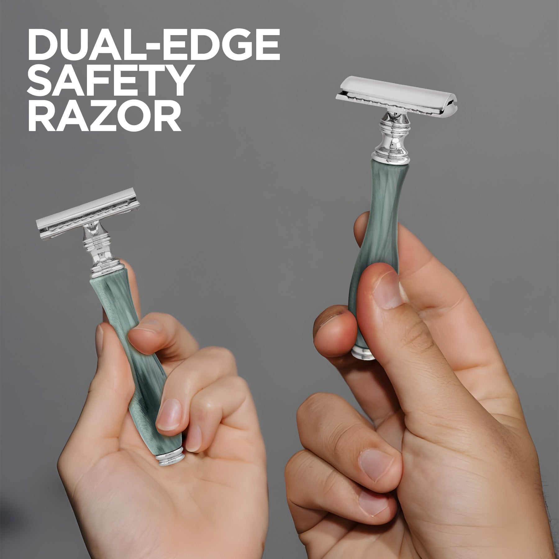 Haryali's Double Edge Safety Razor - Green - HARYALI LONDON
