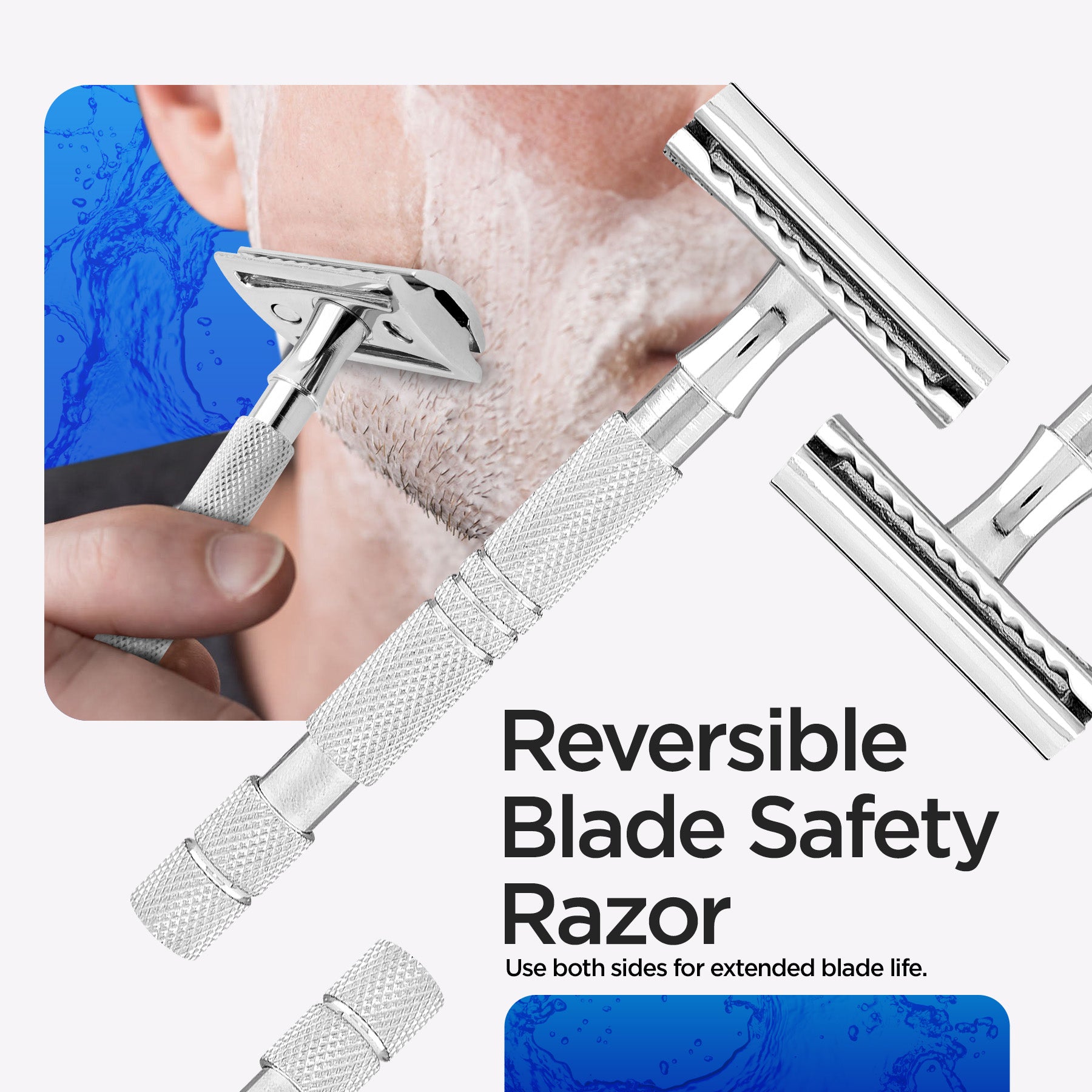 Double Edge Safety Razor With Lather pouch - HARYALI LONDON
