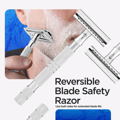 Double Edge Safety Razor With Lather pouch - HARYALI LONDON