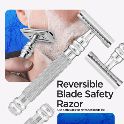 Double Edge Razor Stainless Steel Perfect Grip - HARYALI LONDON