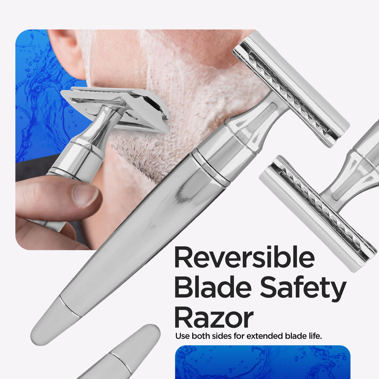 Double Edge Razor Stainless Steel Tapered - HARYALI LONDON