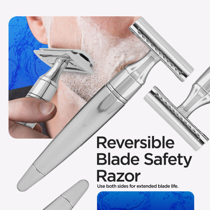 Double Edge Razor Stainless Steel Tapered - HARYALI LONDON