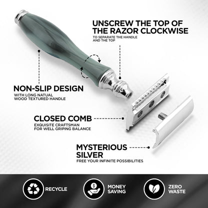 Haryali's Double Edge Safety Razor - Green - HARYALI LONDON