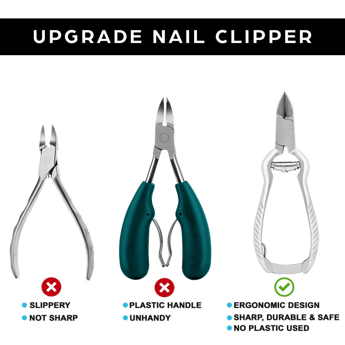 Premium Nail Nipper Toenail Clipper Salon Quality Tool - HARYALI LONDON