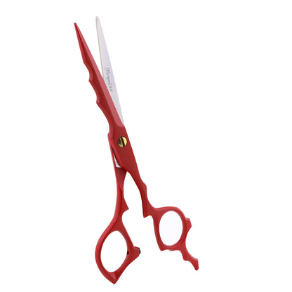 Matte Red 6.5 Inch Hair Cutting & Thinning Shears Scissors Set