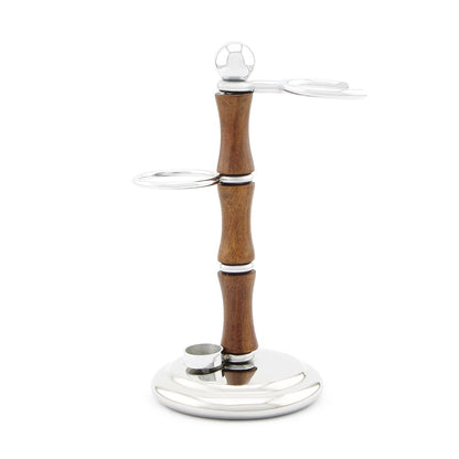 Dual Shaving Stand in Wood - HARYALI LONDON