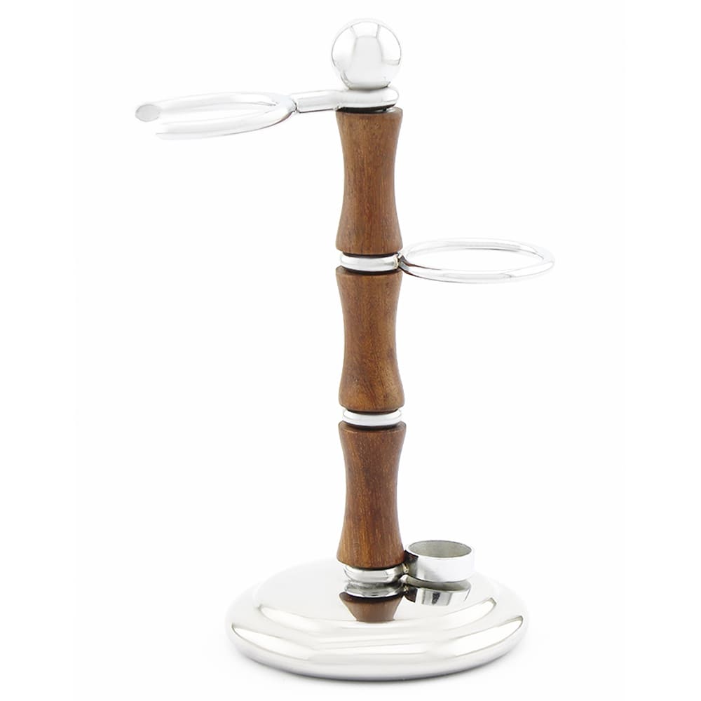 Dual Shaving Stand in Wood - HARYALI LONDON