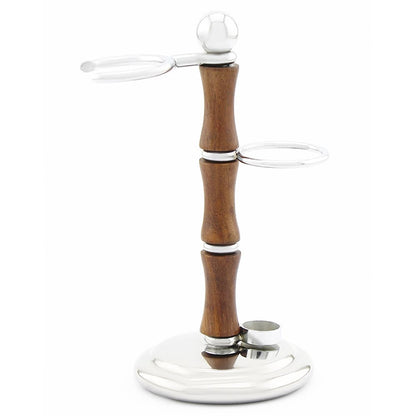 Dual Shaving Stand in Wood - HARYALI LONDON