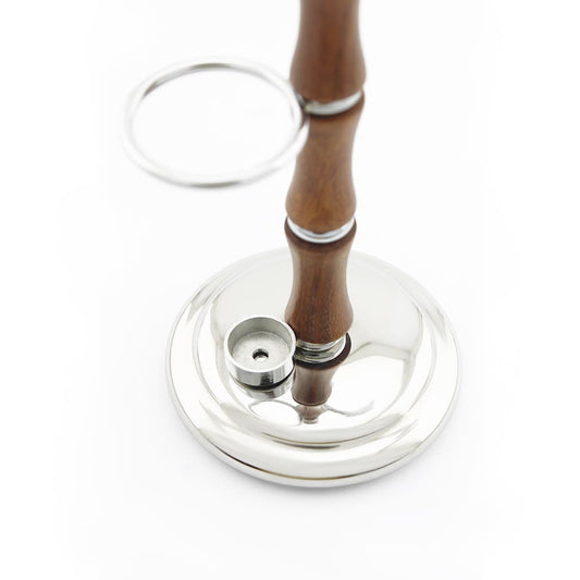 Dual Shaving Stand in Wood - HARYALI LONDON