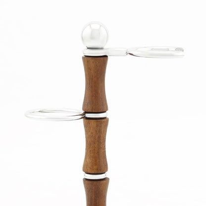 Dual Shaving Stand in Wood - HARYALI LONDON