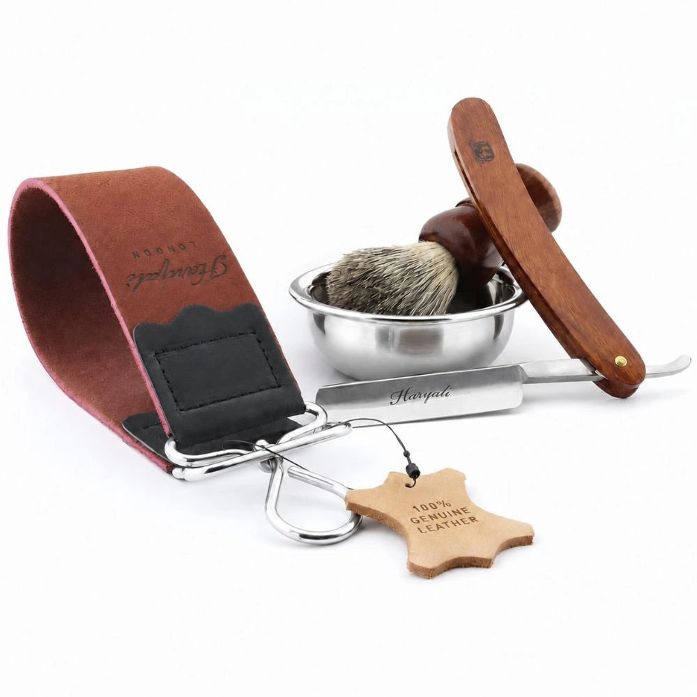 Haryali's Straight Razor Kit - Wood Handle