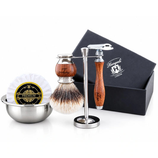 Haryali's houten scheerset
