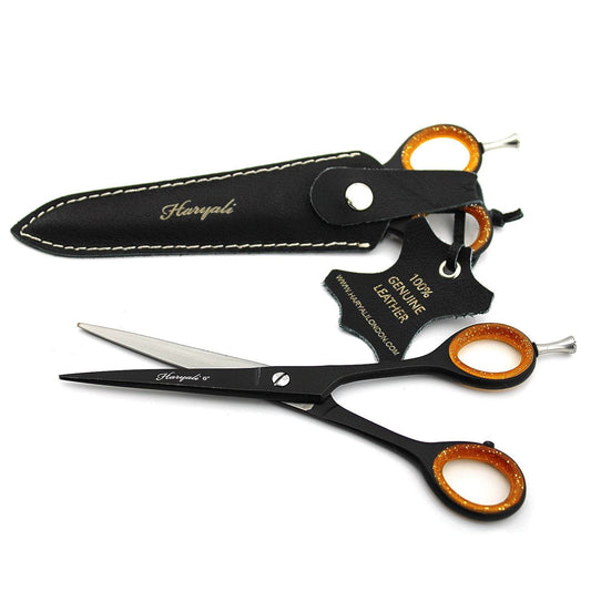 Haryali London 6 inch Hair Cutting Detachable Finger Rings Hairdressing Stainless Steel Sharp Razor ShearEdge - HARYALI LONDON