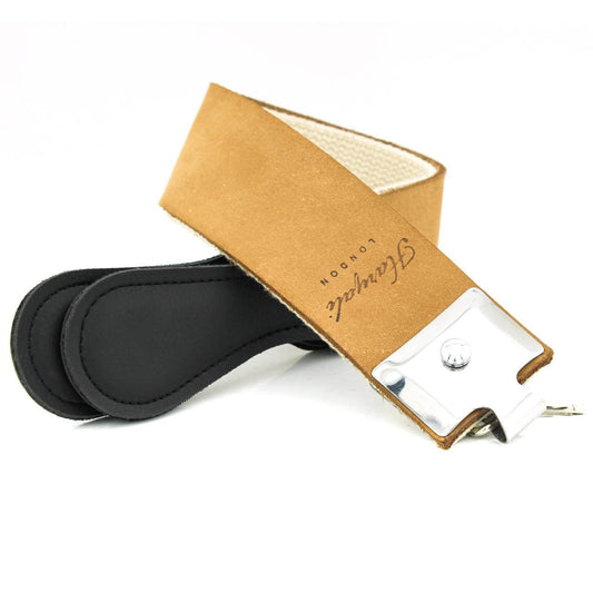 Two Sided Leather Strop for Sharpening Straight Razor, Chisels & Knives - HARYALI LONDON