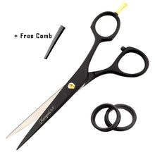 Load image into Gallery viewer, Black Hair Scissors for Professional Hairdressing Men Women - HARYALI LONDON