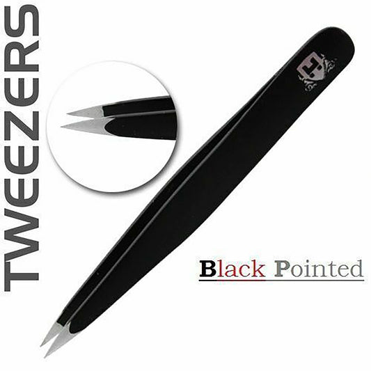 Professional Black Eyebrow Tweezers - HARYALI LONDON