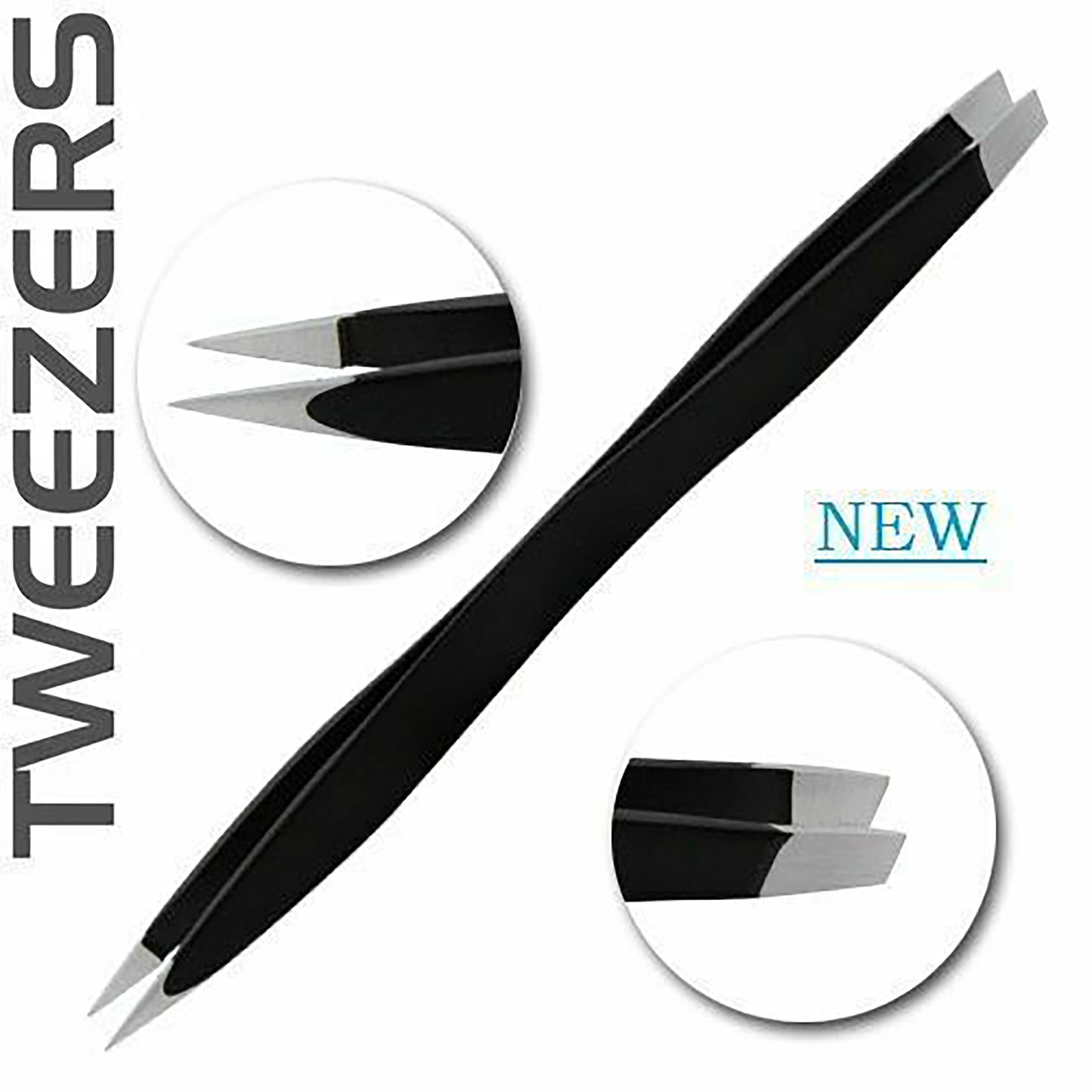 Professional Black Eyebrow Tweezers - HARYALI LONDON