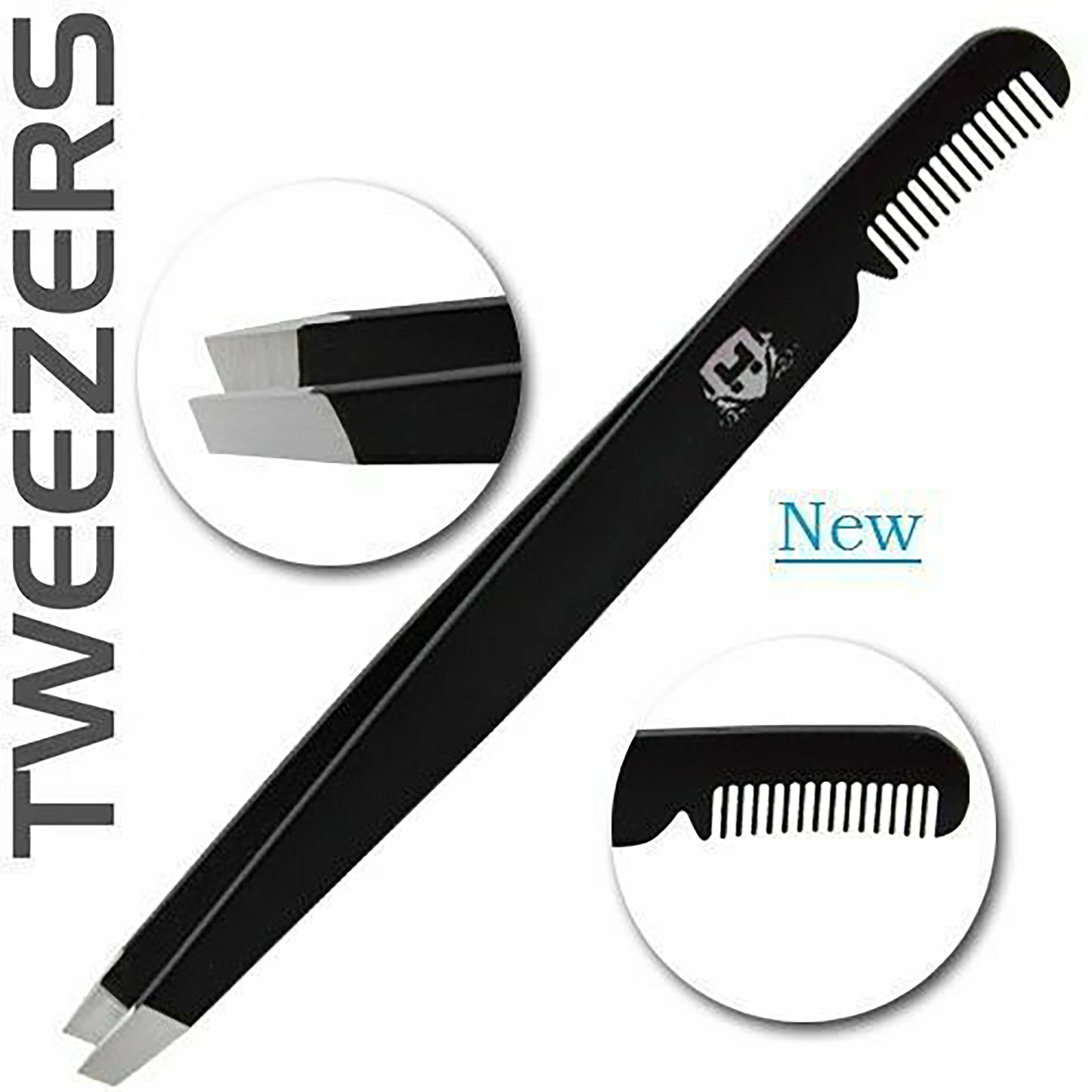 Professional Black Eyebrow Tweezers - HARYALI LONDON