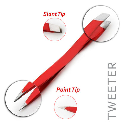 Professional Red Eyebrow Tweezers - HARYALI LONDON