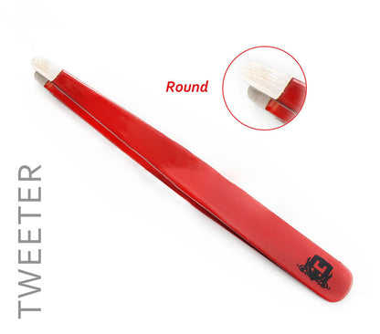 Professional Red Eyebrow Tweezers - HARYALI LONDON