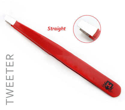 Professional Red Eyebrow Tweezers - HARYALI LONDON