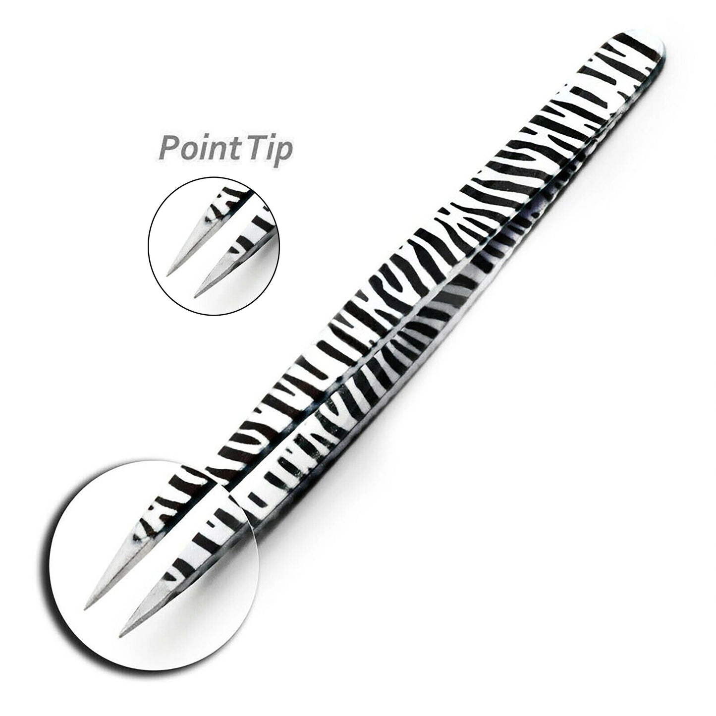 Professional Stainless Steel Zebra Print Eyebrow Tweezers Set - HARYALI LONDON