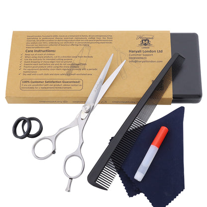 Professional 6" barber scissors and shears with adjustable screw