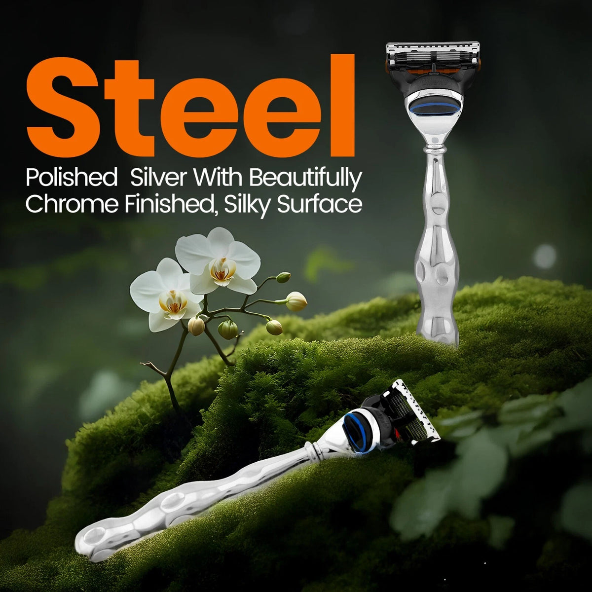 5 Blade Razor Stainless Steel Vase Shape - HARYALI LONDON