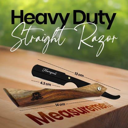 Wooden New Hocky Cut Throat Replaceable Blade Razor - HARYALI LONDON